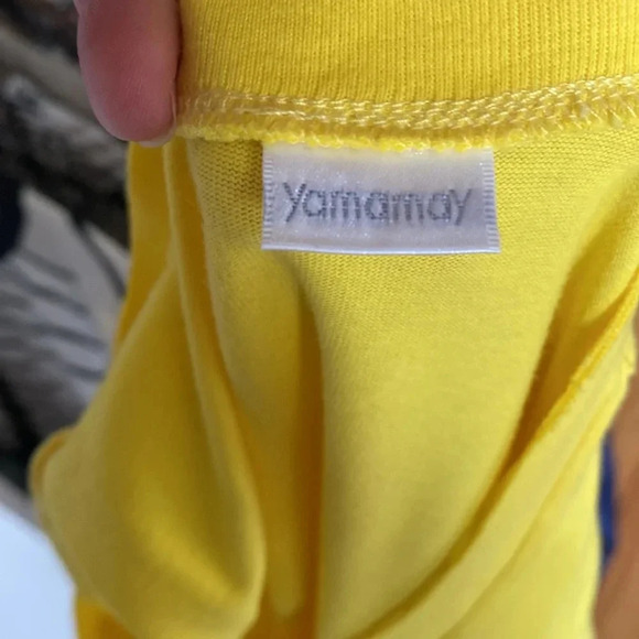Yamamay short sleeve yellow summer time shirt size L - Picture 8 of 9